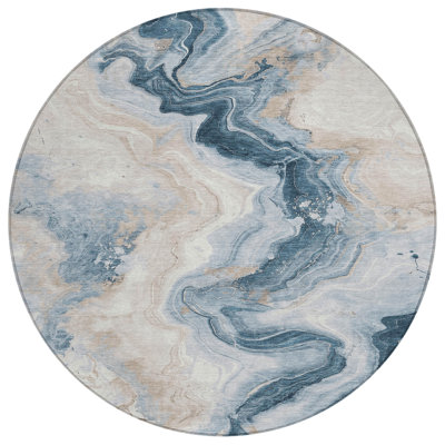 Machine Washable Indoor/Outdoor Xhevrie Beige Rug