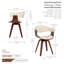 Chaise de salle à manger pivotante Boase-825795707