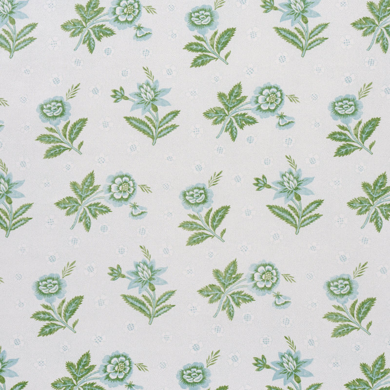 Tissu Colline, Feuille / turquoise