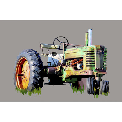 Vintage Tractor VII 1 Piece Wrapped Canvas Painting