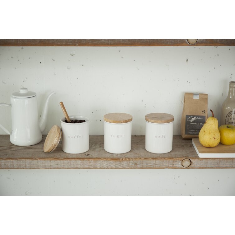 Yamazaki USA Yamazaki Home Ceramic Canister, Dry Food Kitchen Storage  Container, Sugar, 15.25 oz. Airtight & Reviews