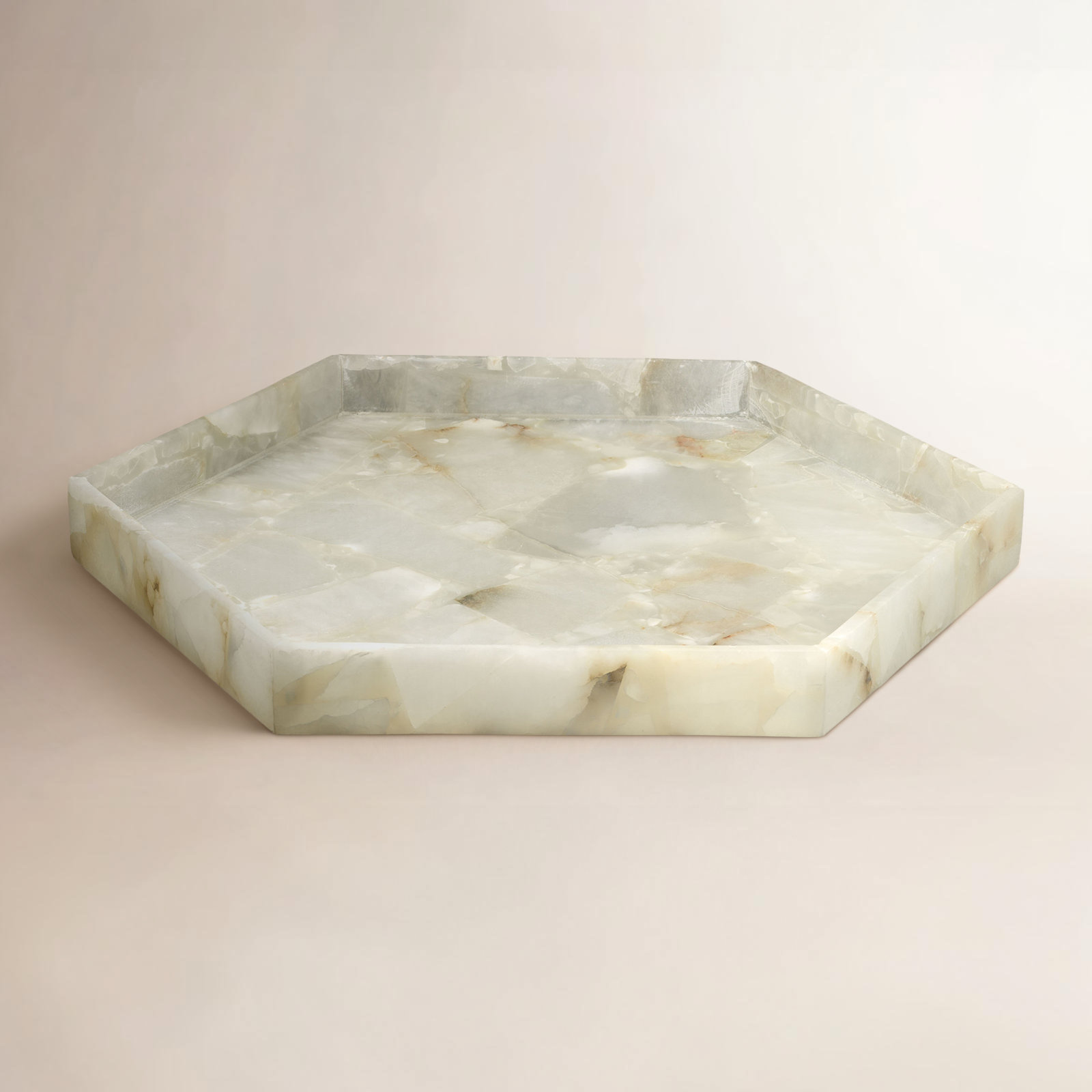Antonia Modern Stone Tray - Set of 1, Large