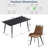 Juvan 7-Piece Modern Rectangular Sintered Stone Dining Table Set With 6 Faux Leather Chairs-642953236-642953235