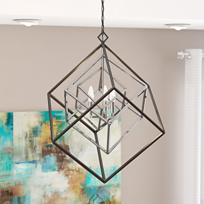 Lustre géométrique unique à 3 lumières Goulart