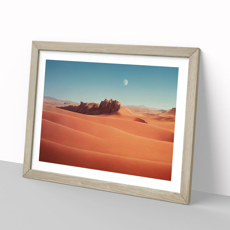 An Elegant Desert - Framed Print, 25cm H x 34cm W x 2cm D, Black