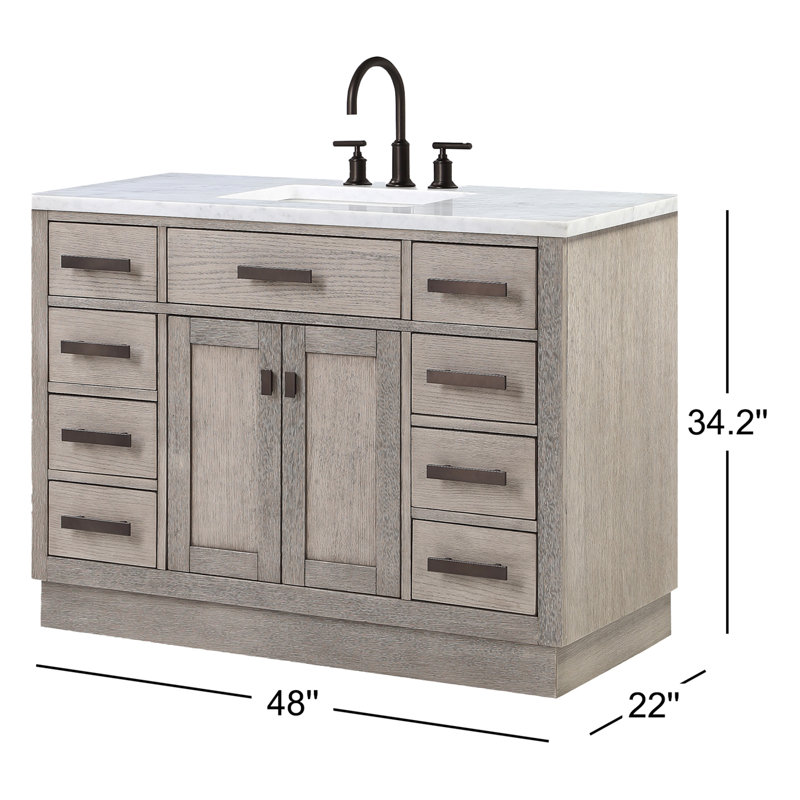Argenta 48'' W Single Vanity, Gray Oak