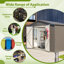 Remise de rangement extérieure 10 pi x 8 pi, remise en métal toutes saisons avec portes verrouillables, remise à outils pour le jardin, le patio, la cour arrière, la pelouse, noir