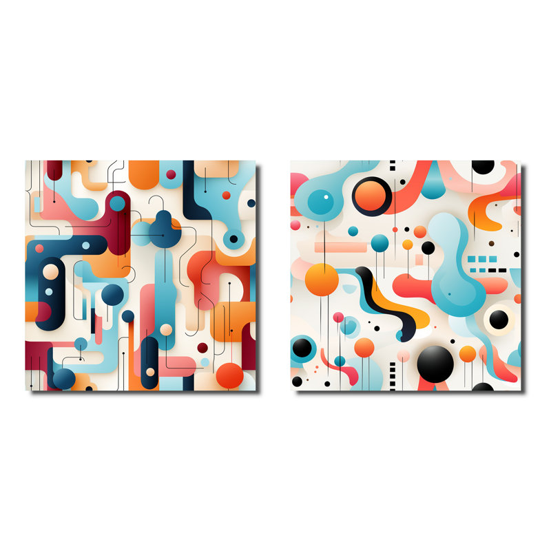 Clance - Abstract Collages, Toile tendue, H 30 po x l 61 po