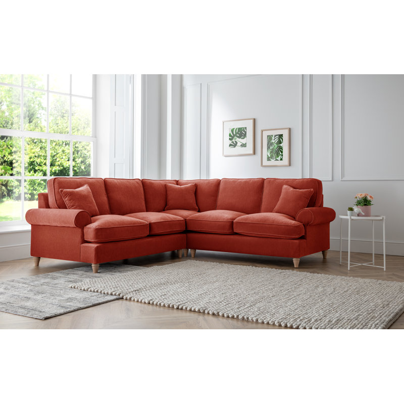 Longfellow Corner Sofa, Apricot, Symmetrical