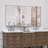 Oversized Rectangle Mirror with Removable Tray and Silver Frame