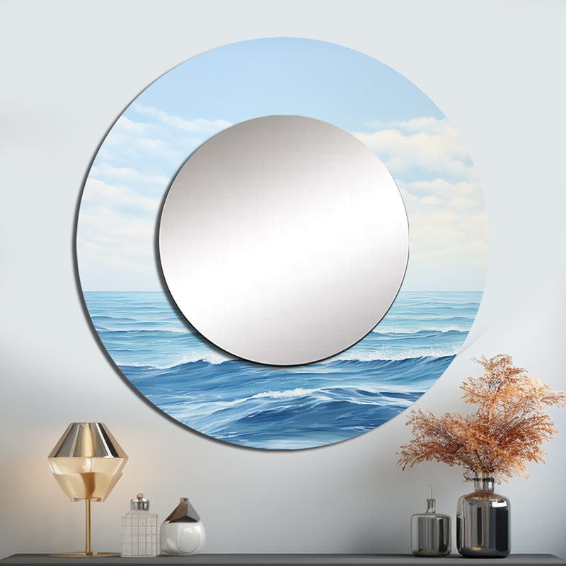 Décoration murale Oceans Infinity Dreamscape II - Miroir rond minimaliste_MTMIR116103, 29 po x 29 po