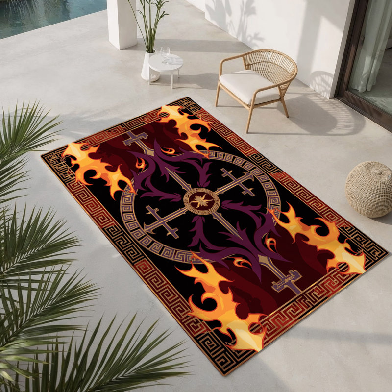 Rose Of Antiquity Indoor And Outdoor Area Rug, Rectangle 2' x 3'