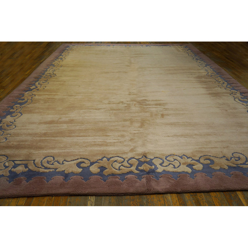 Vintage Oversized Art Deco European Holland Knotted Rug