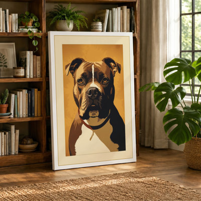 Dignified Canine Modern - Wrapped Canvas