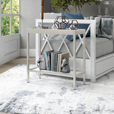 Alexis Glass Top End Table