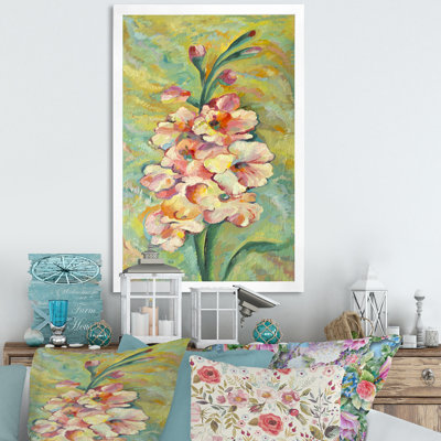 Fleurs pastel rétro - peinture