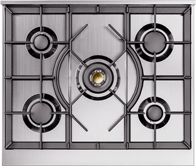 ILVE Nostalgie II Noblesse 30 in Dual Fuel Range, Stainless Steel/Chrome, Liquid Propane