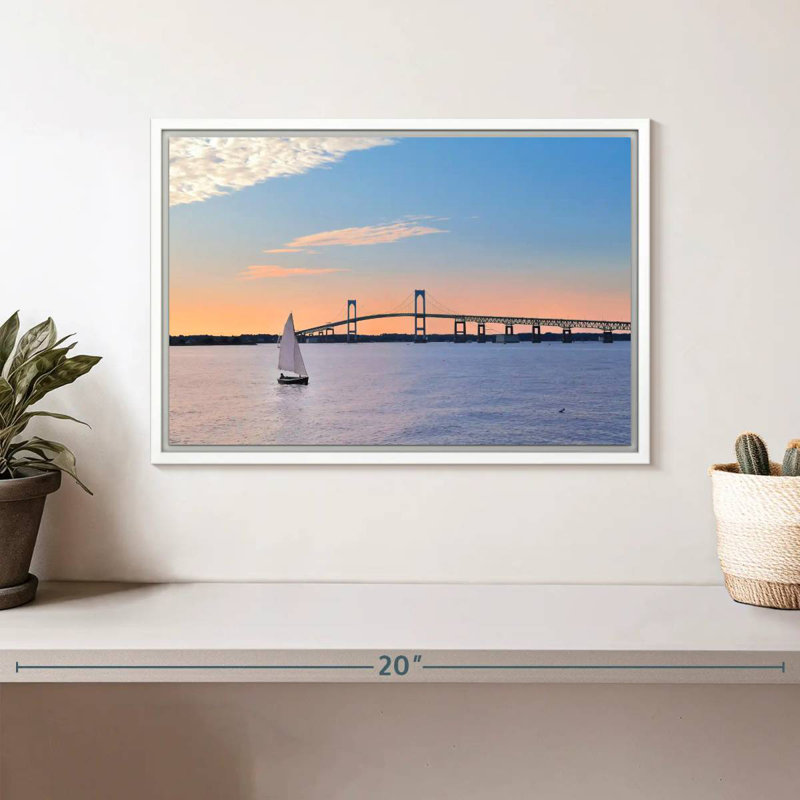 Pont de Newport, Cadre flottant blanc, 13 po x 9 po