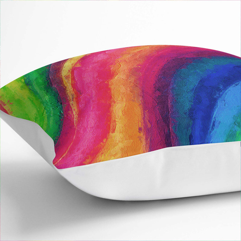 Abstract Square Throw Cushion, 55cm H x 55cm W x 20cm D, White