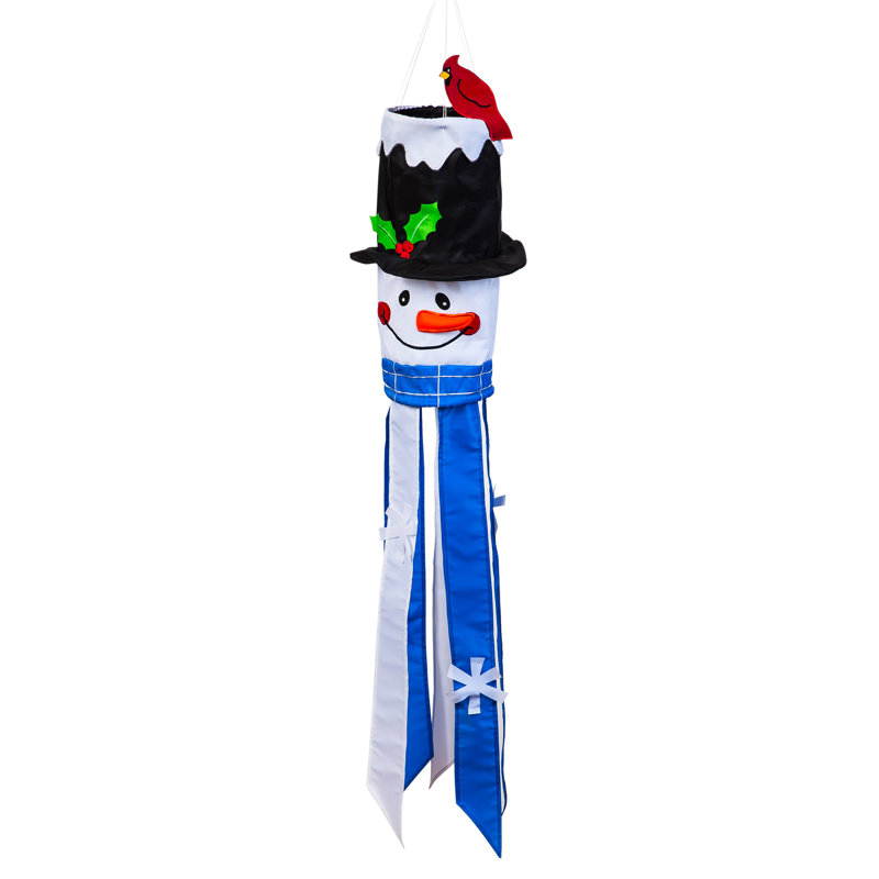Windsock en nylon de sculptation bonhomme de neige