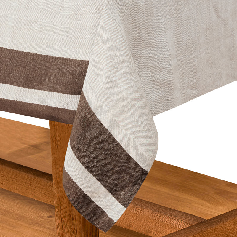 Nappe de Gordes, 70 x 70, Naturel, chocolat