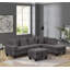 Canapé modulaire inclinable moderne en bois gris-539722847