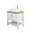 20.6" Square Ceramic Vessel Sink - Premium White Above-Counter Basin