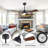 56 In. 4 Solid Wood Blades Indoor Ceiling Fan With Light Kit And Remote Control-1035284747-1035284751