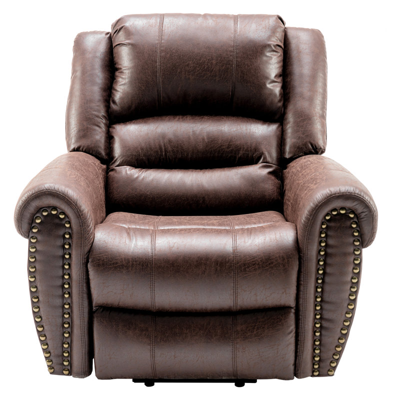 Kitterman 104cm Wide Lift Assist Standard Recliner with Massager, Brown