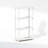 Walcott 3-Tier Multipurpose Bookcase, Shelf Display Rack with Square Tube, Beech/White-1612676329