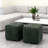 Ottoman Foot Rest Soft And Comfortable Ottoman Square Corduroy Woven Design Sofa Stool (Green)-1664571371