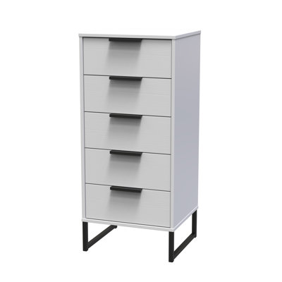 Turah 5 Drawer Bedside Cabinet (Ready Assembled)