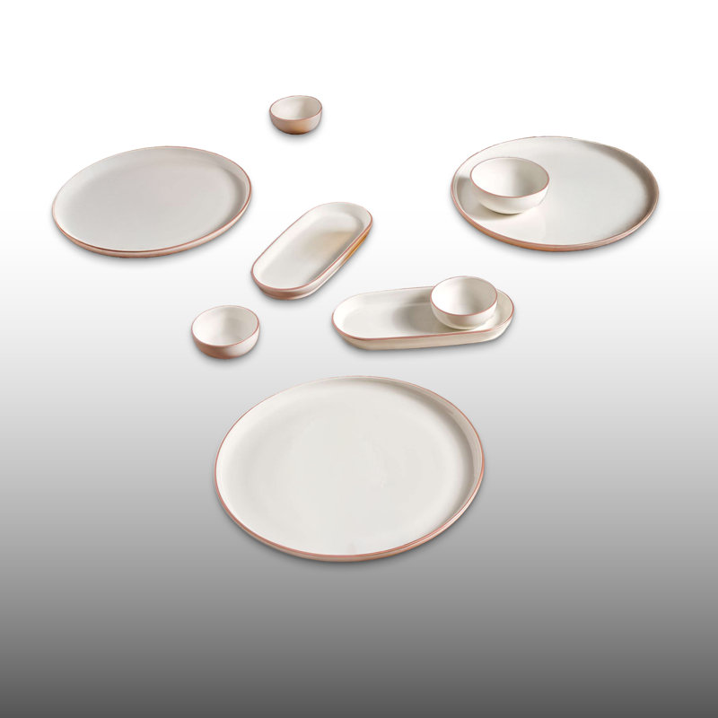 14 Pieces 100% Porcelain Breakfast Set