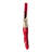 Boiled Wool Red Stocking with Pom Poms and Snowflake Design - Red, White - 20"