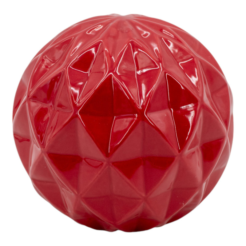 Sagebrook Home 3-Pieces 4/5/6" Varena Red Decor Balls