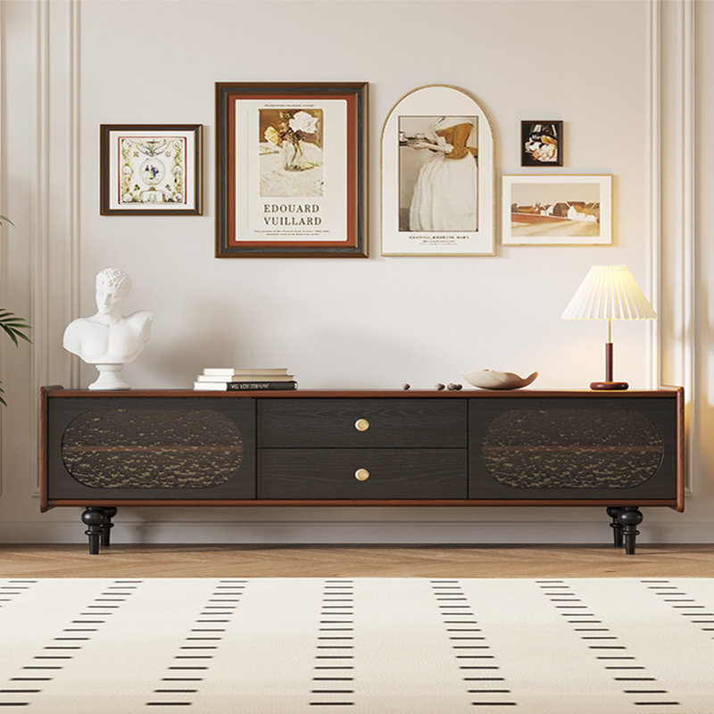 Meuble télé de luxe rétro français, 86.61"