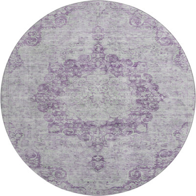 Premium Machine Washable Larock AMF1238 Global Rug