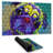 Geometric curious pug - 14.00"x24.25" Desk mat