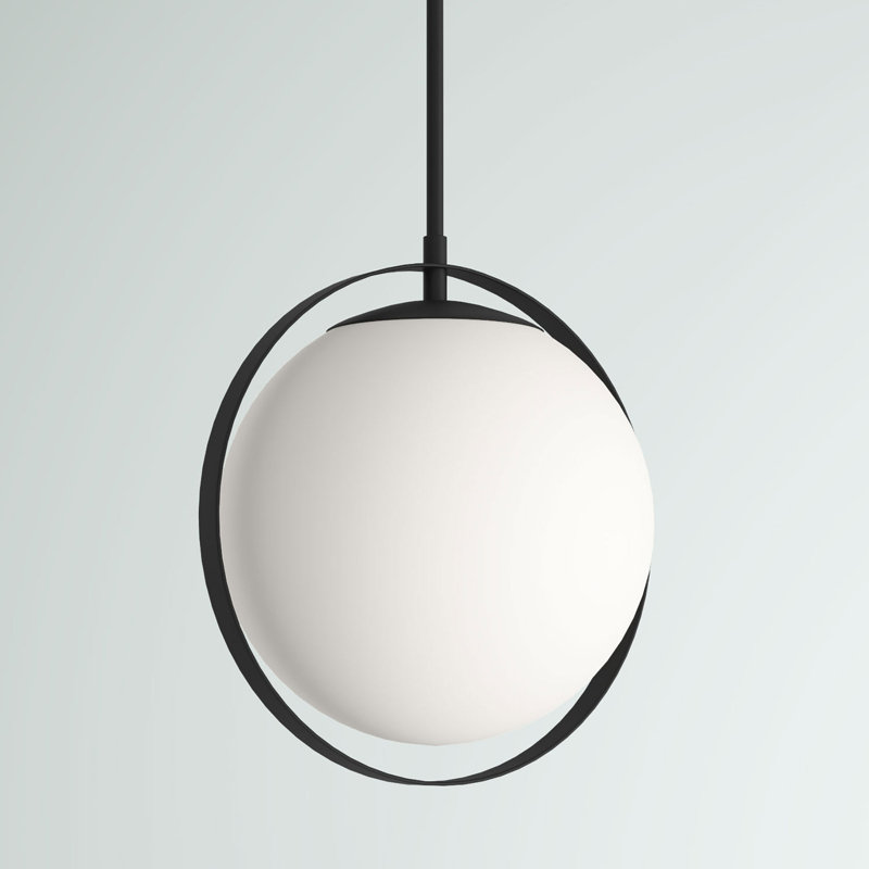 Luminaire suspendu sphère 1 lumière Chares, H 15 po x l 14,25 po x P 12 po
