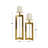 Aluminum Metal Pillar Geometric Decorative Candle Holder Set-60227365-60227366