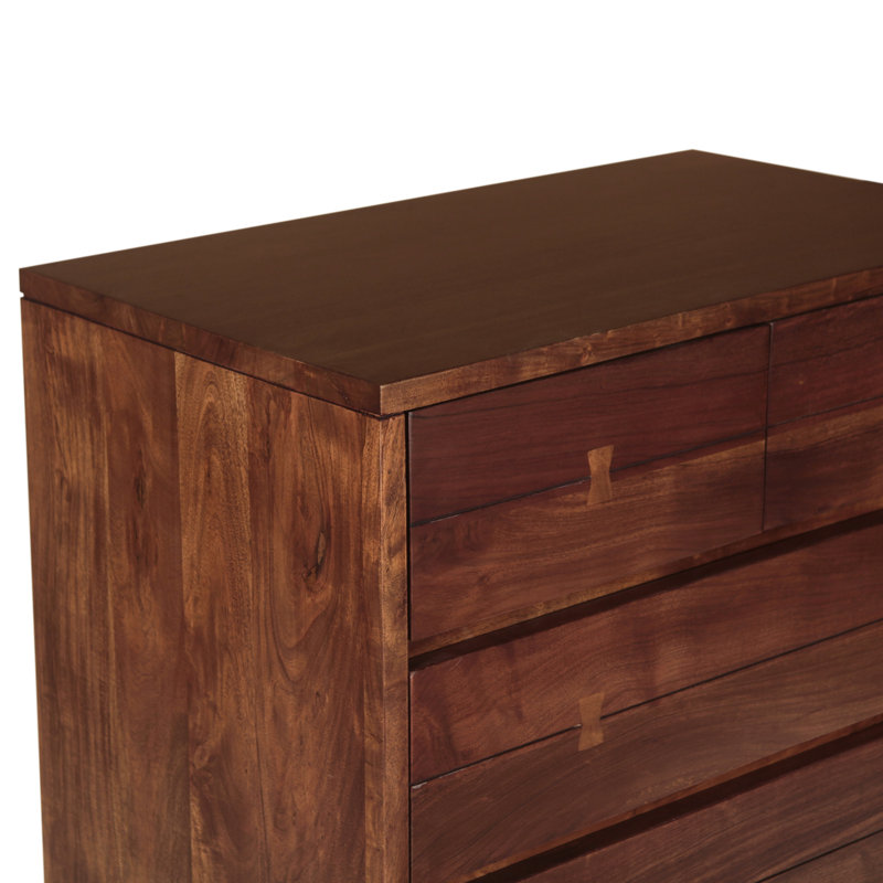 Glenwood 34" Tall Chest in Smoked Acacia, Walnut
