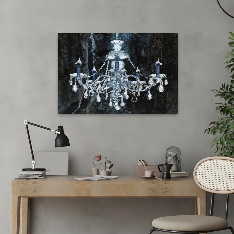 Shabby Chic Brown Chandelier by Irena - Wrapped Canvas Print, 40.64 cm H x 60.96 cm W