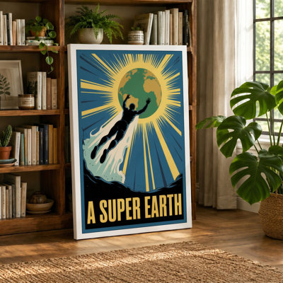 Ascent to Earth Retro - Wrapped Canvas