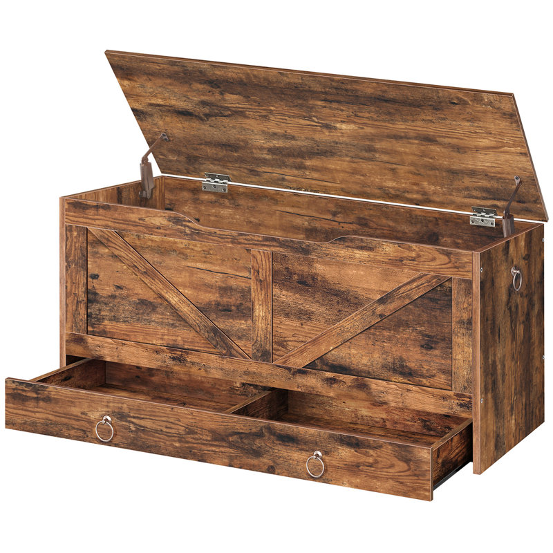 Coffre de rangement avec coffre de rangement Farmhouse, Brun