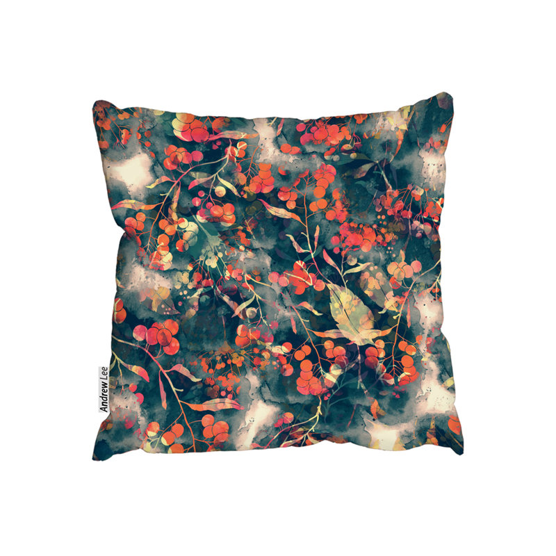 Indoor / Outdoor Floral Square Cushion, 45cm H x 45cm W