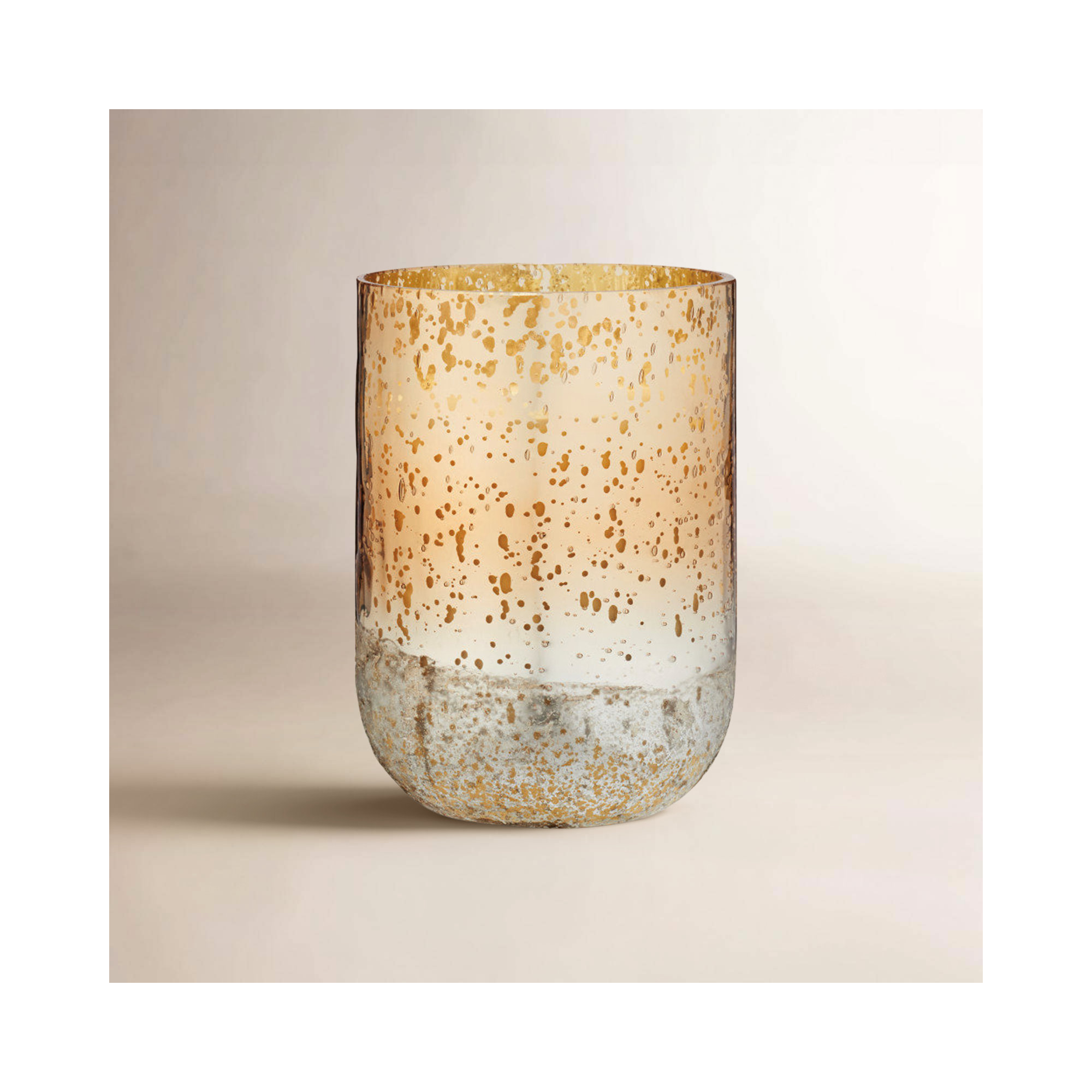Noble Holiday Winter White Candle, Large Radiant Glass