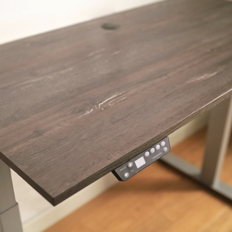 Adjustable Solid Wood Standing Desk, Grey