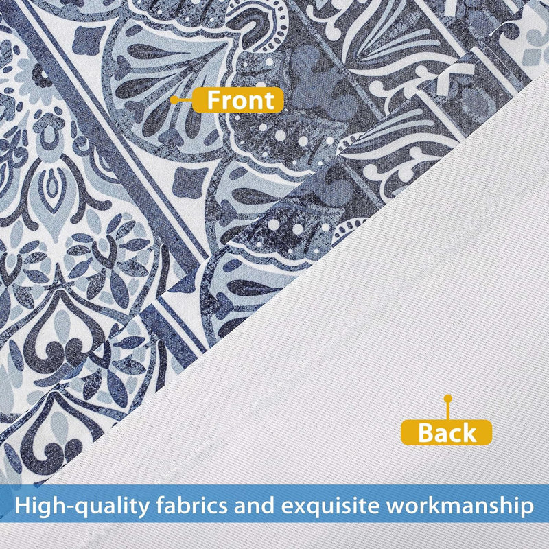 Blackout Curtains / Drapes Pair, 52" W x 84" L, Blue