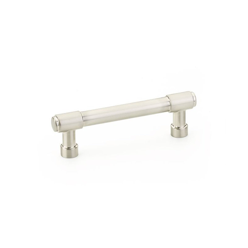 Emtek Jasper Bar Cabinet Pull, 3 1/2" Center to Center, Satin Nickel