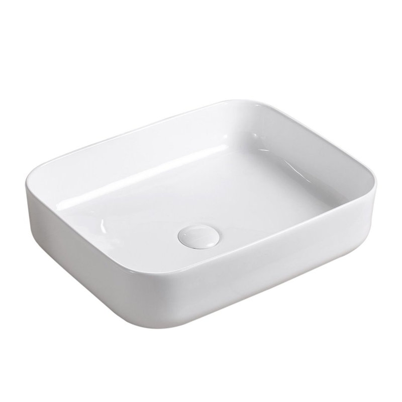 PENGFANG WORLDWIDE LLC 15.75'' White Ceramic Rectangular Bathroom Sink